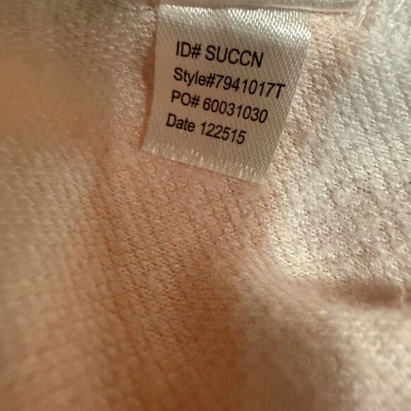 Betsey Johnson Pink Striped Ruffle Soft Robe Lounge Resort Relax Vacation - Picture 9 of 12